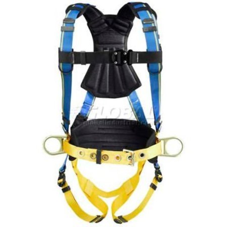 WERNER LADDER - FALL PROTECTION Werner Blue Armor Construction Harness, Quick-Connect Buckle, M/L H133102
